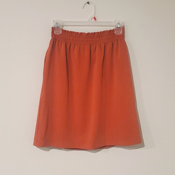 High Waisted Orange Skirt - Picture 1 of 4